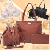 Kit 3 Bolsas Sacolas Femininas