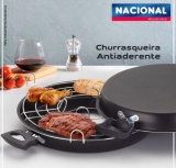 Churrasqueira de Fogão Grill Antiaderente Alumínio Nacional