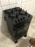 Fogão Atlas 4 Bocas preto Atenas Glass com Acendimento automático – Bivolt