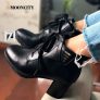 Bota Chelsea Mooncity Cano Curto Brilho Feminina