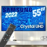 Smart TV 55″ Crystal UHD 4K Samsung 55BU8000, Painel Dynamic Crystal Color, Design slim, Tela sem limites, Alexa built in, Controle Remoto Único