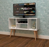 Rack Para Tv com 4 nichos Noruega Branco – Moveise