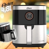 Fritadeira Oster Sem Óleo 2 em 1 Black, 4,8L, 110V, Inox/Preto, 1500W, OFRT660
