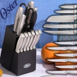 Oster – 70561.14 Oster Baldwyn Conjunto de facas de aço inoxidável de alto carbono, 14 peças, cetim escovado