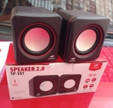 Speaker C3Tech SP-301 Preto – Sistema de audio 2.0 P2 Com Blindagem Eletromagnética alimentacao via porta USB