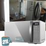 Micro-ondas Panasonic NN-ST27LWRUN – 110V, 21L, Branco, Porta Espelhada