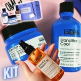 Kit L´Oréal Professionnel Blondifier Trio- Shampoo 300ml + Máscara Capilar 250ml + Óleo Reparador Absolut Repair 10 in 1-90 ml, L´Oreal Professionnel Paris