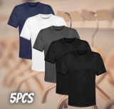 Kit 5 Camisetas Masculina Lisa Algodão Qualidadev