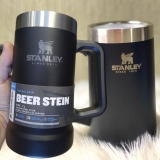 Copo Stanley Adventure Big Grip preto fosco, 700 ml