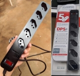 iClamper Energia 5 Tomadas – Filtro de Linha + DPS – Preto