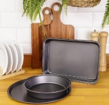 Conjunto de Assadeiras 3 Peças Milano Em Aço Carbono – Basic+