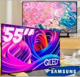 Smart TV QLED 55″ 4K UHD 55Q60B Samsung com Modo Game, HDR, Wifi, Bluetooth, HDMI, USB, Som em Movimento, Tela sem limites, Design slim, Visual livre de cabos, Alexa built in e Google Assistente