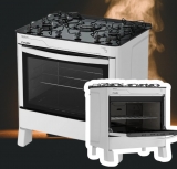 Fogão de Piso Agata Glass 5 Bocas Esmaltec 5090 Branco – Bivolt