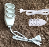 Extensao 3 Tomadas Slim Bipolar, Force Line, Branco 3,0M