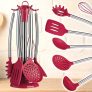 Conjunto de Utensílios de Cozinha Silicone 7 Peças Vermelho – Euro Home