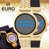 Relógio Euro, Pulseira de Aço, Feminino, Rosé