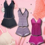 Kit 3 Pijamas Baby Dolls Conjunto Blusa + Short Sortido