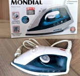 Ferro a Vapor Mondial, Base Antiaderente, 220V, 1200W, Azul – F-32