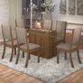Conjunto Sala de Jantar Mesa Lina 6 Cadeiras Kiara Espresso Móveis Avelã/Canela