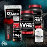 Kit 2x Waxy Whey 900g + BCAA 100g + Power Creatine 100g + Waxy Maize 800g + Coqueteleira – Bodybuilders
