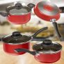 Jogo de Panelas Ruby, 4Pcs, Brinox, Vermelho