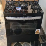 Fogão 5 Bocas Mesa de Vidro Atlas Preto – Acendimento Automático Agile Up Glass