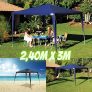 Gazebo 2,40m X 3m Ráfia Azul Mor