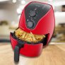 Fritadeira Elétrica Air Fryer 4L 127V 1500W com Grade Multilaser Vermelha – CE083