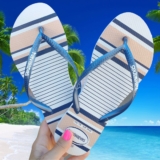 Chinelo Slim Nautical, Havaianas, Feminino