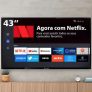 Smart TV 43” Full HD DLED Vizzion LE43DF20 – IPS Wi-Fi 2 HDMI 2 USB