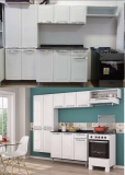 Cozinha Completa Itatiaia Básica Gold com Balcão – 10 Portas 1 Gaveta Aço