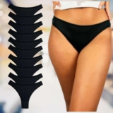 Kit 10 Calcinhas Tanga Basic Brasil Microfibra Básica Lisa Lingerie