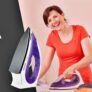 Ferro Seco Mallory Sahara 127v Branco/Roxo