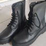 Bota Coturno Militar Feminino Blogueira Cano Alto Com Cadarço Sola de Borracha Antiderrapante