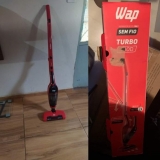 Aspirador de Pó Vertical Sem Fio WAP TURBO MOB 2 em 1 Portátil de Mão a Bateria Carregador Bivolt