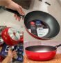 Brinox 7001/365 – Wok Garlic, 24cm, 2,3 Litros, 24 x 7 cm, Vermelho
