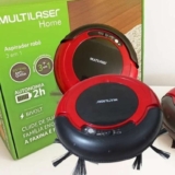 Aspirador de Pó Robô Multilaser 3 em 1 Bivolt 17W Bateria Recarregável Vermelho Preto Ho041