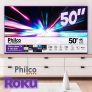 Smart TV LED 50″ 4K Philco PTV50G70R2CBBL Roku TV com Dolby Audio, HDR10 e Processador Quad-core