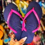 Chinelo Slim Logo Pop-Up, Havaianas, Meninas
