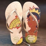 Chinelo Sandalias Havaianas Slim Princesas, Havaianas, feminino