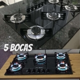 Cooktop 5 bocas Chamalux ultra chama preto T.C BIVOLT