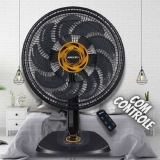 Mallory Neo Air 15 Total Control Ventilador de Mesa, Preto/Dourado, 220 V