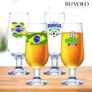 Jogo de Taças para Cerveja de Vidro 310ml 4 Peças – Ruvolo Copa Do Mundo 2022