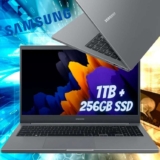 Samsung Book Intel Core i5-1135G7, Windows 11 Home, 8GB, 1TB HD + 256SSD, Intel Iris Xe, 15.6″ Full HD LED, 1.86Kg – Cinza