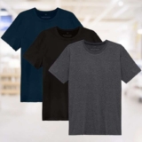 Kit 3 Camisetas Básicas Gola C, Basicamente, Masculino