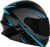 Capacete Moto R8 Pro Tork Fechado 60 Preto/Azul Claro Viseira Fumê