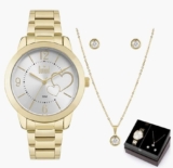 Relógio Dumont Feminino Dourado DUPC21JAF/K1K Kit Colar e Brincos