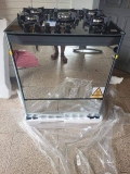 Fogão 5 Bocas Dako Mesa de Vidro Preto Espelhado – Acendimento Automático Magister Style