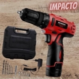Parafusadeira Furadeira De Impacto Bateria 12V Bivolt Mondial Pi 12Ma Biv