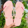 Chinelo Sandalias Havaianas Slim Logo Metallic, Havaianas, meninas